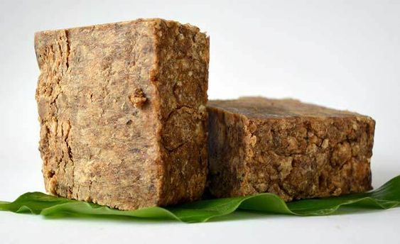 raw African black soap